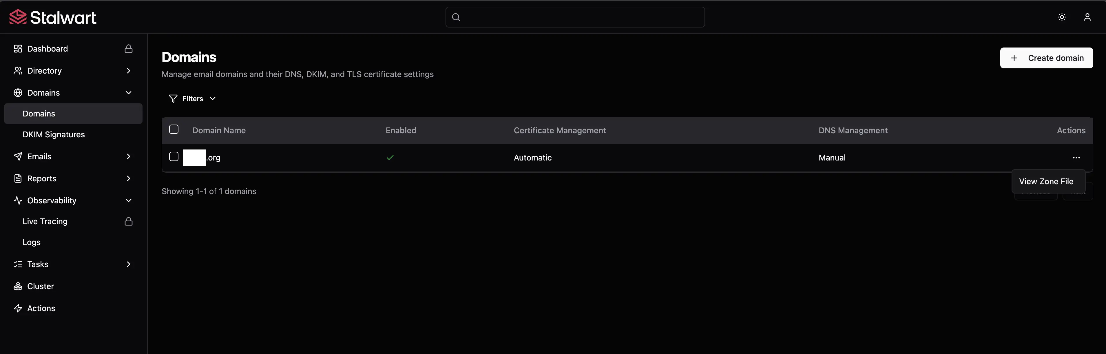 domain zone file location