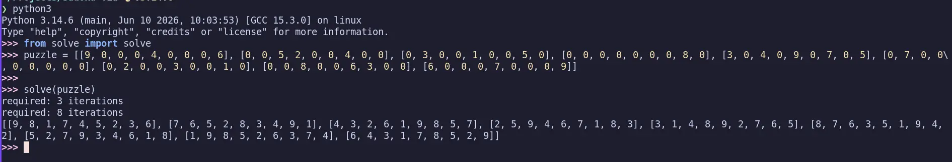 solving a hard sudoku
